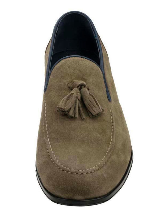 Δερμάτινα Ανδρικά Loafers σε Μπεζ Χρώμα