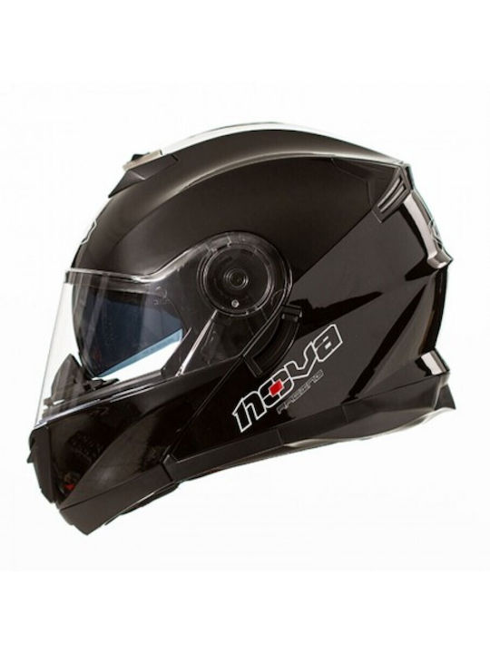 Nova Racing 510-DV Black Motorradhelm Aufklappbar ECE 22.05 1590gr NV510DVB