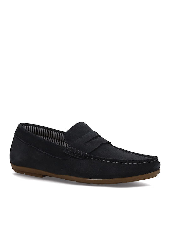 Migato Δερμάτινα Ανδρικά Loafers σε Μπλε Χρώμα