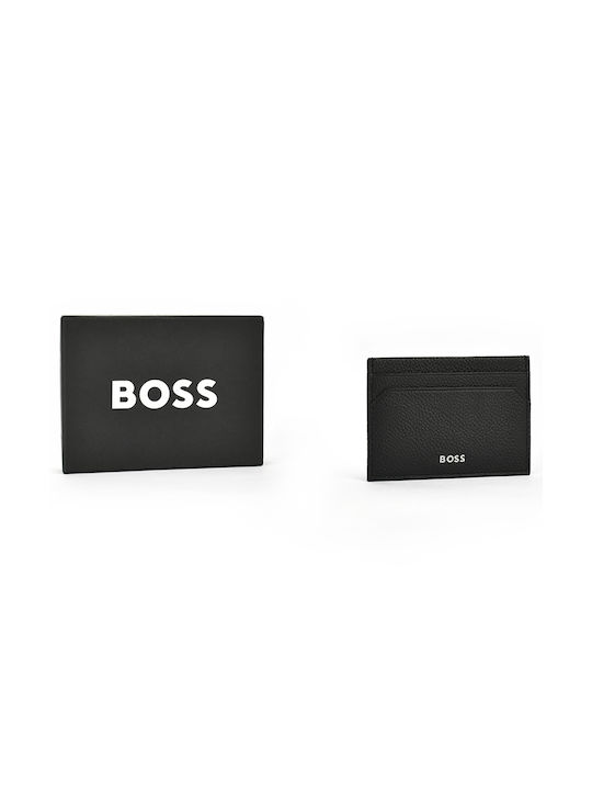 Hugo Boss Δερμάτινο Ανδρικό Πορτοφόλι Καρτών με RFID Μαύρο