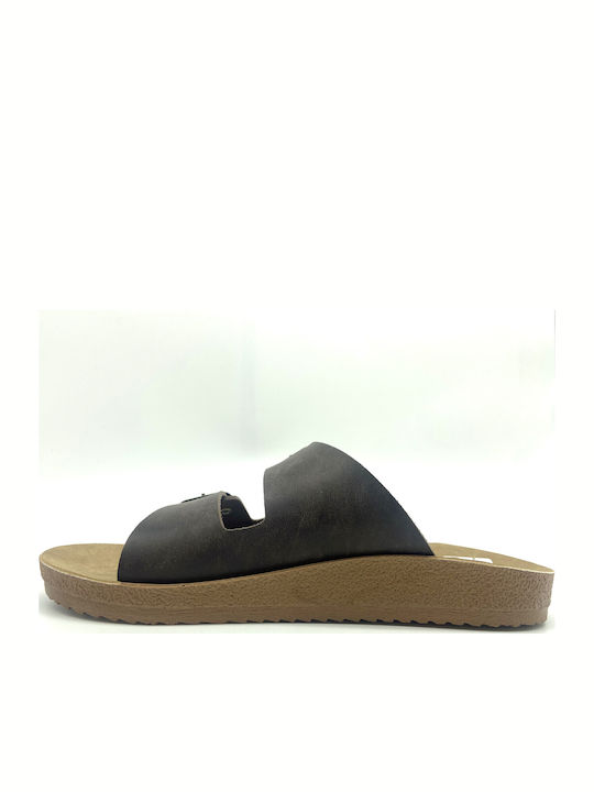 Women's Flat Sandals Anatomic in Brown Color