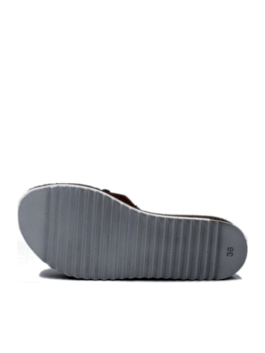 23- Women's Flat Sandals Anatomic in Brown Color