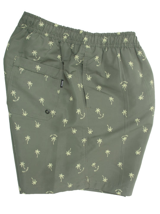 Men's Swimwear Shorts Green with Patterns