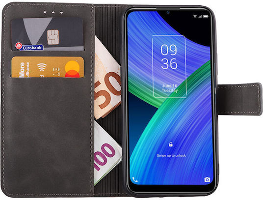 Lime Essential Magnet Book Δερματίνης Γκρι (TCL 20 R 5G)