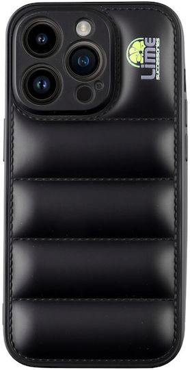 Lime Bumpy Puffer Задна корица Силикон с Каишка Черен (iPhone 14 Pro Max)