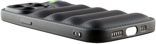 Lime Bumpy Puffer Задна корица Силикон с Каишка Черен (iPhone 14 Pro Max)