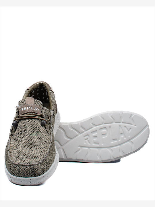 Alcyon Mesh Ανδρικά Loafers σε Μπεζ Χρώμα