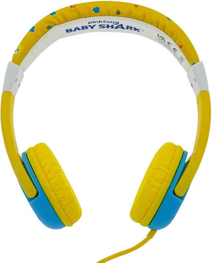 OTL Baby Shark Holiday Ενσύρματα Παιδικά On Ear Ακουστικά Κίτρινα