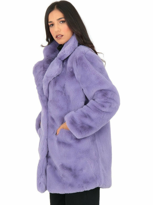 Дамска кожухарка Лилав FUR-1800 (PRPL)