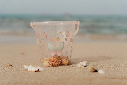 Little Dutch Flowers Butterflies Beach Bucket Pink