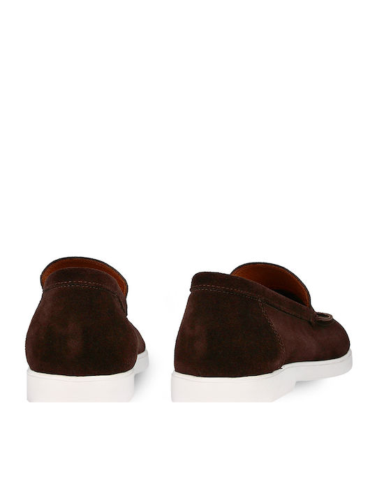 Leder Herren Mokassins in Braun Farbe