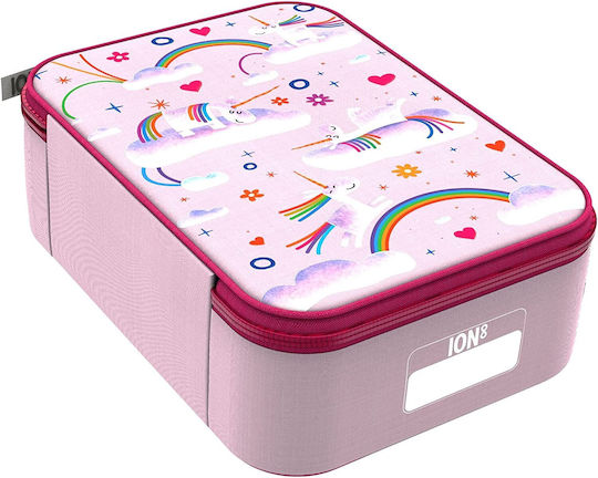 Ion8 Kids' Insulated Lunch Bag Handbag Pink Unicorns 4.2 Litres 19.5x8x26.5cm