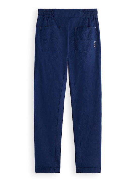 Scotch & Soda Men's Trousers Chino in Tapered Line Navy Blue