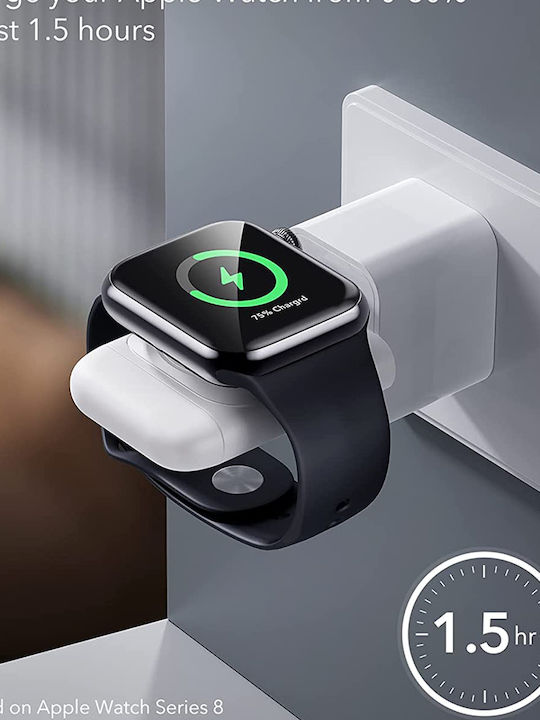 ESR Portable Wireless Charger Wearable Charger Apple Watch Whiteς
