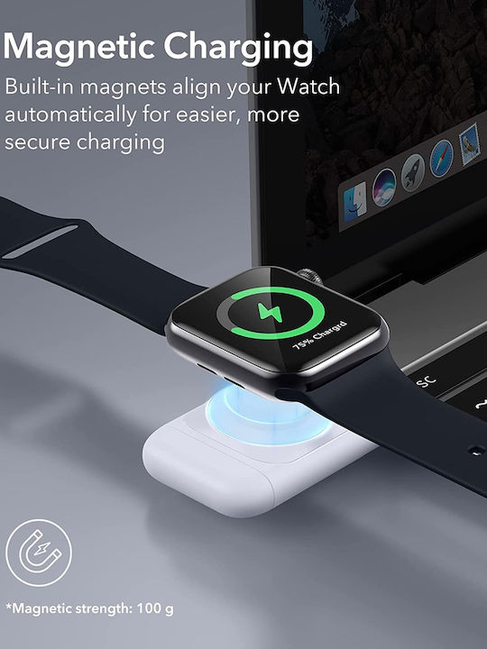ESR Portable Wireless Charger Wearable Charger Apple Watch Whiteς