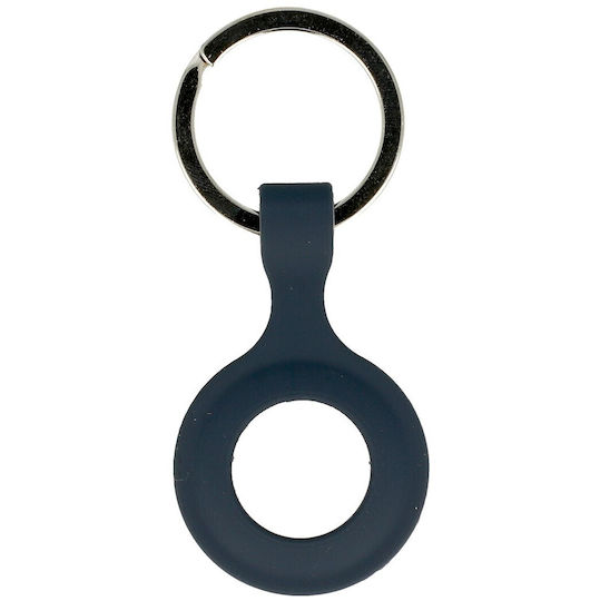 Soultronic Key Ring Schlüsselbund-Etui Silikon für AirTag in Schwarz Farbe