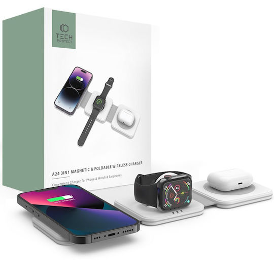 Tech-Protect Ασύρματος Φορτιστής (Qi Pad) Λευκός (QI15W-A24)