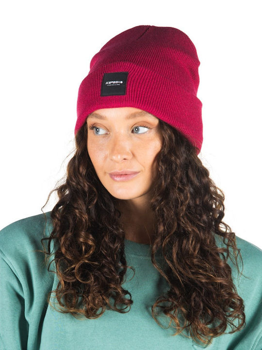 Knitted Beanie Cap Fuchsia 58808850I-675