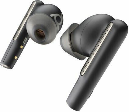 Plantronics Voyager Free 60+ UC (USB-C) In-ear Bluetooth Handsfree Ακουστικά με Θήκη Φόρτισης Carbon Black