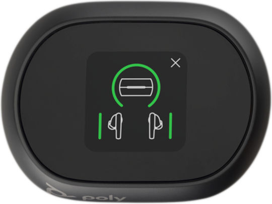 Plantronics Voyager Free 60+ UC (USB-C) In-ear Bluetooth Handsfree Ακουστικά με Θήκη Φόρτισης Carbon Black