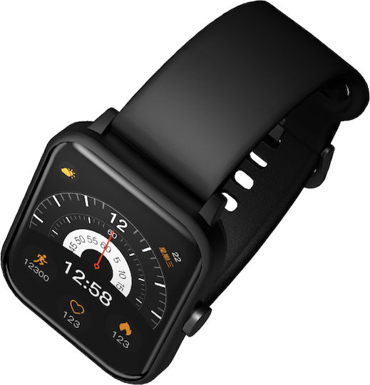 QCY GTS S2 44mm Smartwatch mit Pulsmesser (Schwarz)