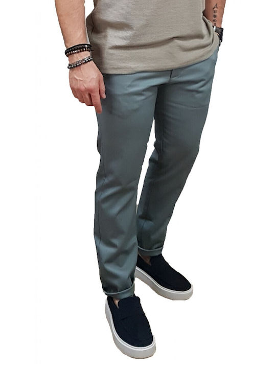 Como 500-23 Trousers Chino Elastic in Slim Fit Light Blue