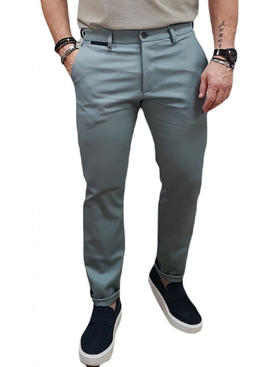 Como 500-23 Trousers Chino Elastic in Slim Fit Light Blue