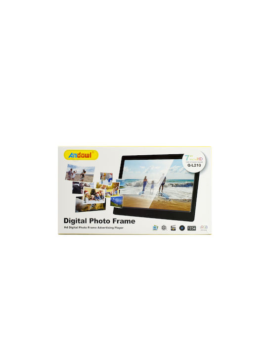 Andowl Q-L210 Digital Photo Frame 7" Resolution 1280x800 Black Q-L210