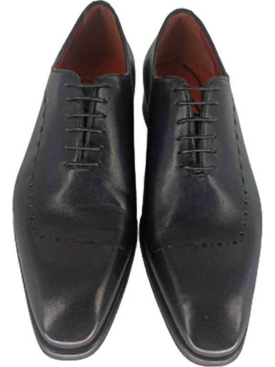 Handmade Men's Leather Dress Shoes Navy Blue