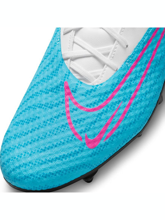 Nike Phantom GX Academy Football Shoes with Cleats Baltic Blue / White / Laser Blue / Pink Blast