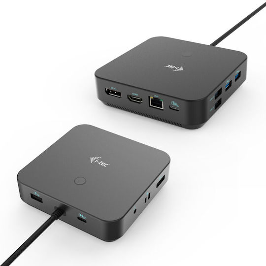 i-tec USB-C Docking Station με HDMI/DisplayPort 4K PD Ethernet και συνδεση 3 Οθονών Μαύρο (C31TRI4KDPDPRO100)