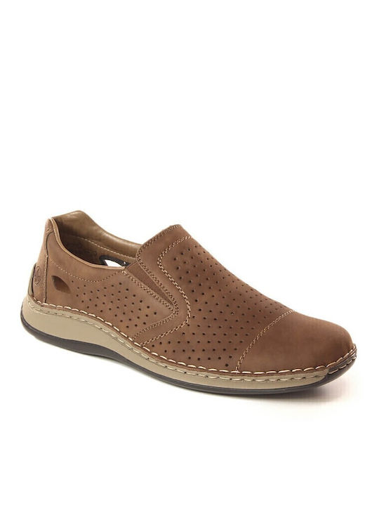 Leder Herren Slip-Ons Braun