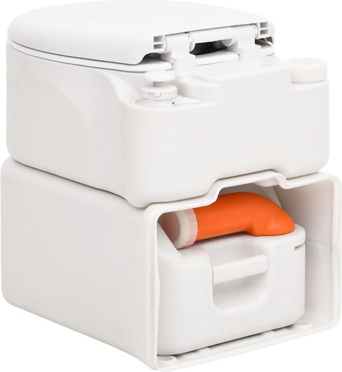 vidaXL Chemical Toilet Integrated from HDPE & Enamel 24lt