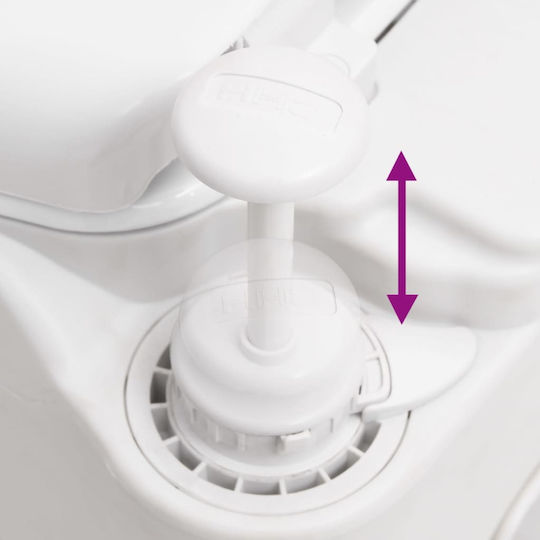 vidaXL Chemical Toilet Integrated from HDPE & Enamel 24lt