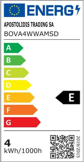 Aca LED Bulb 4W for Socket E14 and Shape G45 Warm White 500lm Dimmable