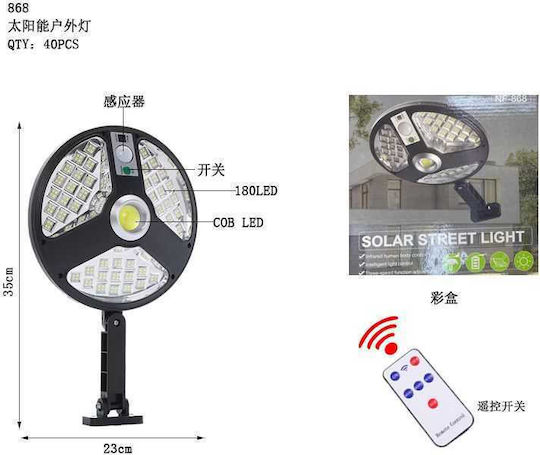 NF-868 Lampă Solară Drumul 3W cu Senzor de Mișcare IP65