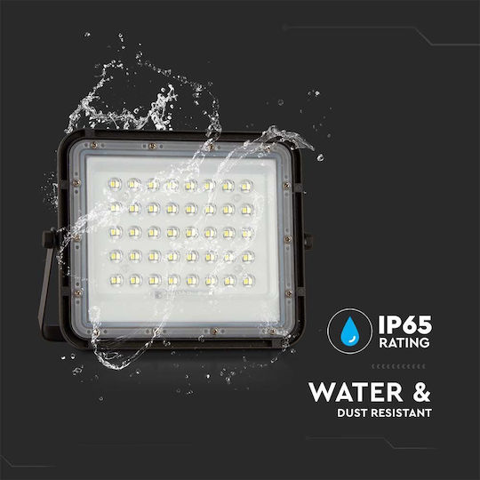 V-TAC Waterproof Solar LED Floodlight 10W Natural White 4000K IP65