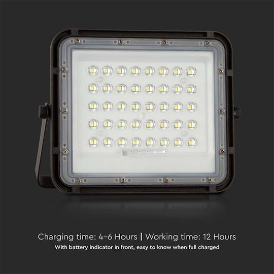 V-TAC Waterproof Solar LED Floodlight 10W Natural White 4000K IP65