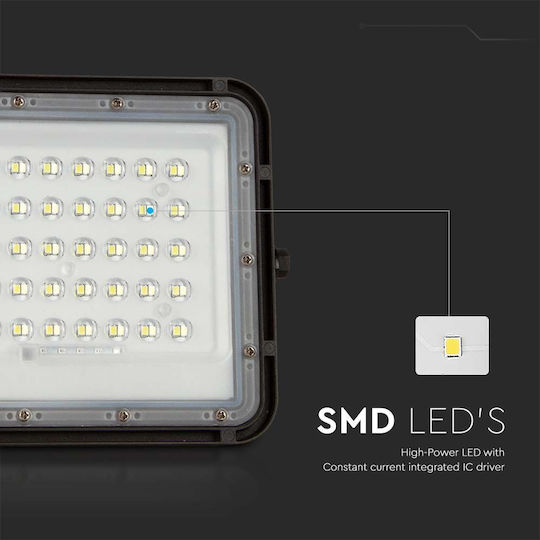 V-TAC Waterproof Solar LED Floodlight 6W Natural White 4000K IP65