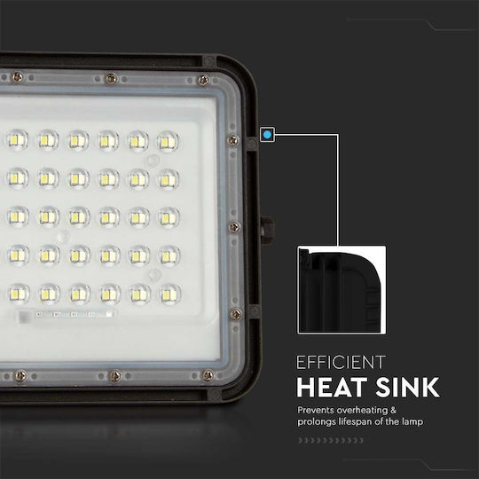 V-TAC Waterproof Solar LED Floodlight 6W Natural White 4000K IP65