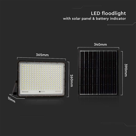 V-TAC Στεγανός Ηλιακός Προβολέας LED 30W Φυσικό Λευκό 4000K IP65