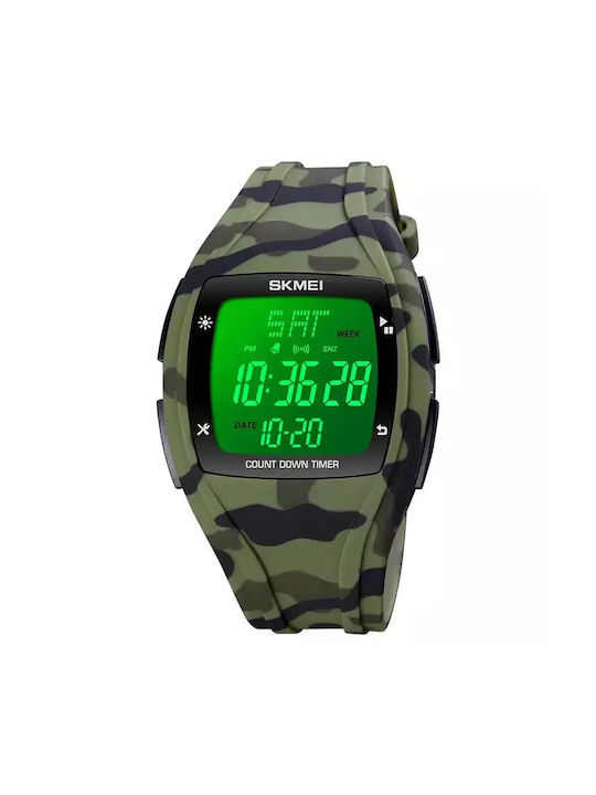 Skmei Digital Uhr Batterie mit Kautschukarmband Military
