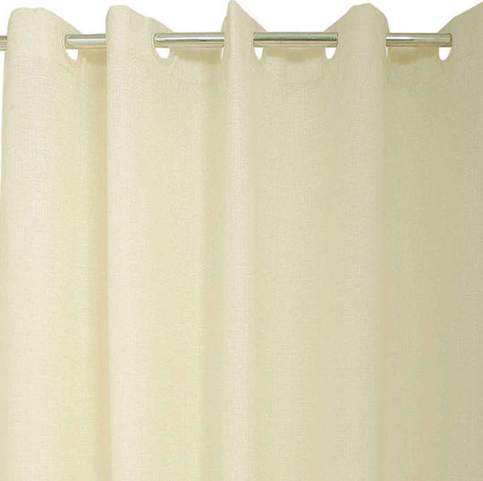 Dimitracas Devon Beige Fabric Shower Curtain 180x180cm Beige
