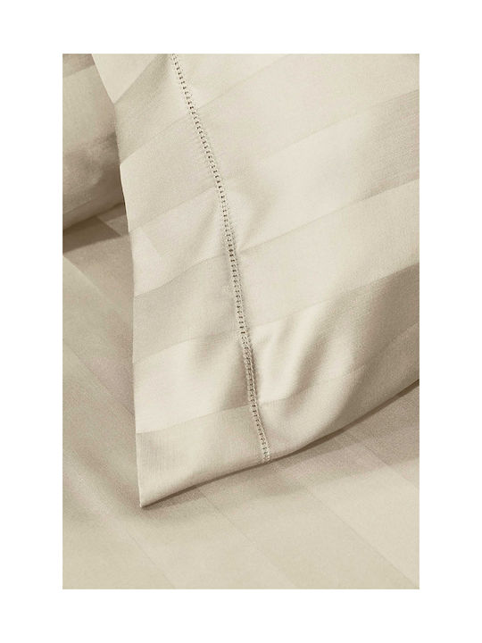 Down Town Home Pillowcase Set with Envelope Cover Ecru 52x75cm.