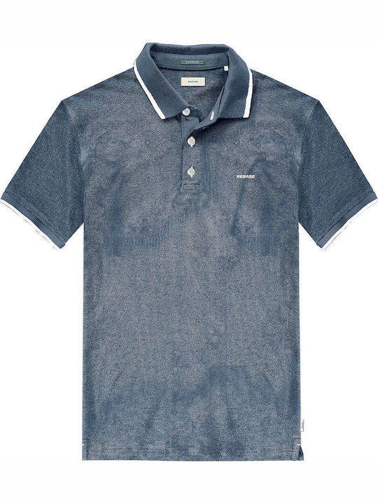 Rebase 231-RPS-290 Polo T-shirt Navy Μπλε