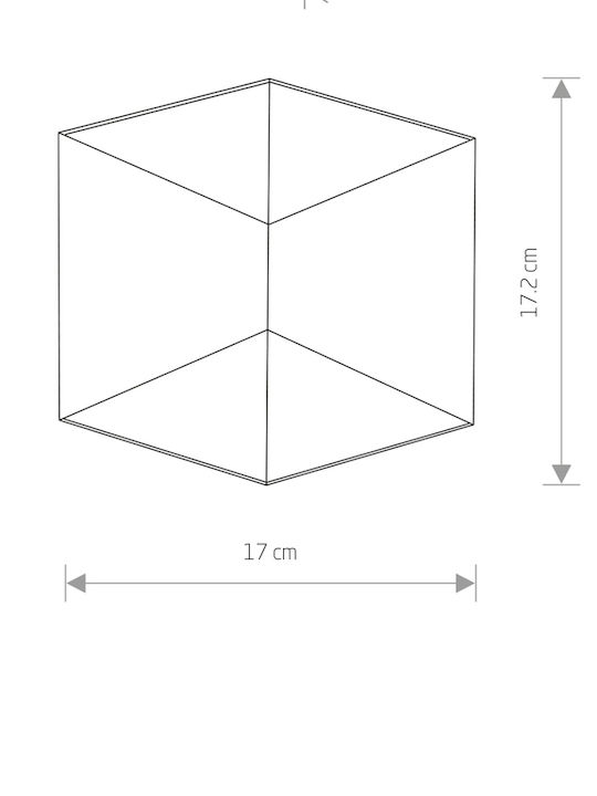 Nowodvorski Triangles Πλαφονιέρα LED 5W 3000K 17x17.2εκ.