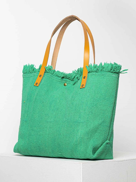 InShoes Leather Women's Bag Shopper Shoulder Green