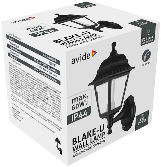 Avide Blake-U AOWL-1XE27-BLA-U-PIR Lantern 60cm