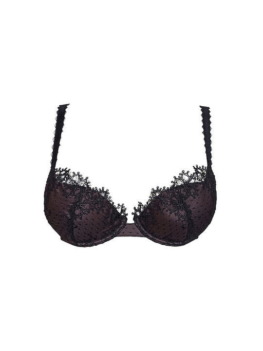 Luna Push Up Bra Underwire Black