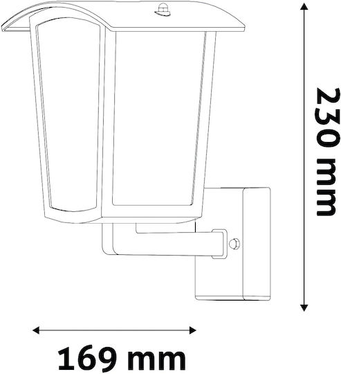 Avide Wandmontierte Außen-Laterne E27 IP44 20εκ.